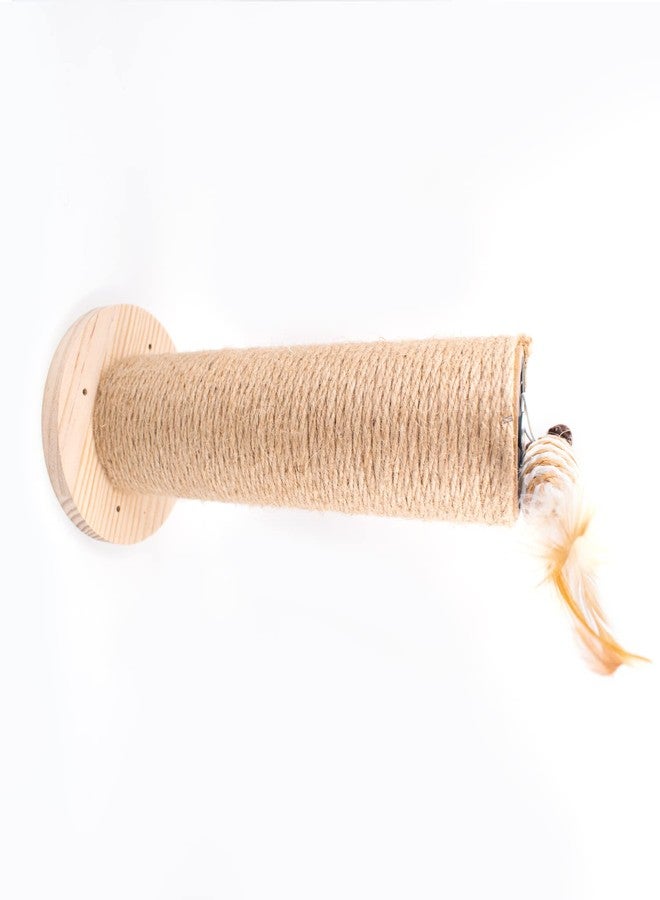 HingoFuni 10 inch Cat Wall Steps Cat Wall Furniture Sisal Cat Steps Wall-Mounted Posts Cat Scratching Post Shelf Board Cat Climbing Shelf Ladder Steps Post Indoor for Climbing Grinding Claws Toy, 1pcs - Image 3